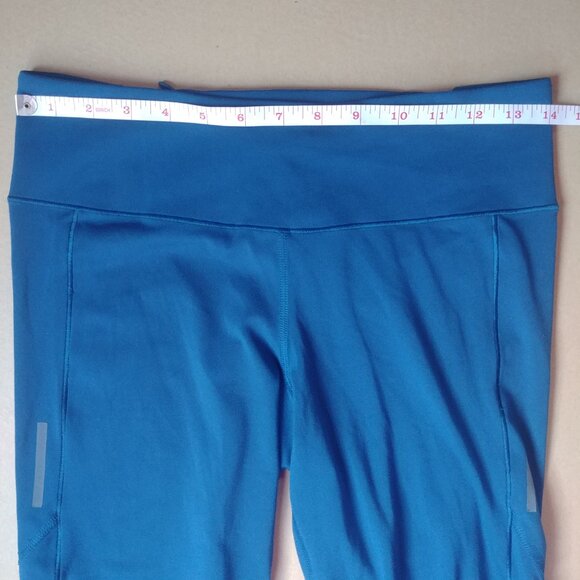 Adidas Running ClimaCool cropped blue leggings Small semi sheer panels - Picture 12 of 12